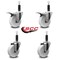 Service Caster 4'' Nylon Swivel 1'' Expanding Stem Caster Set 2 Total Lock Brakes, 4PK SCC-EXTTL20S414-NYS-2-S-2-1 - alternate 4